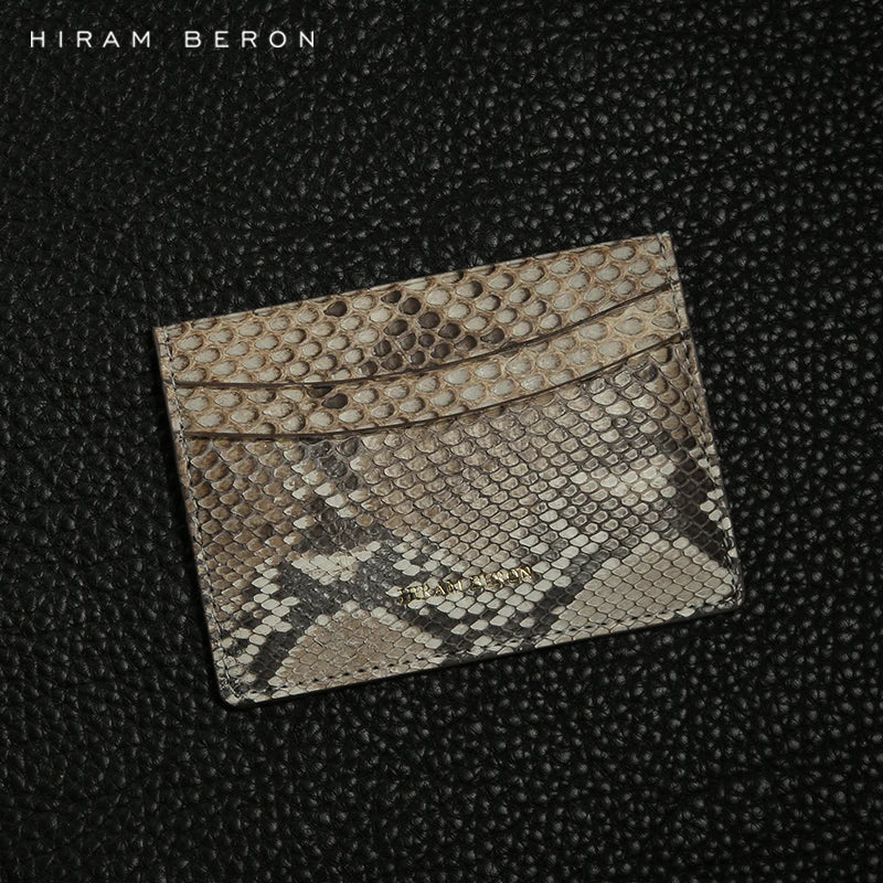 Hiram Beron Women's Custom Name Python Skin Leather Card Wallet