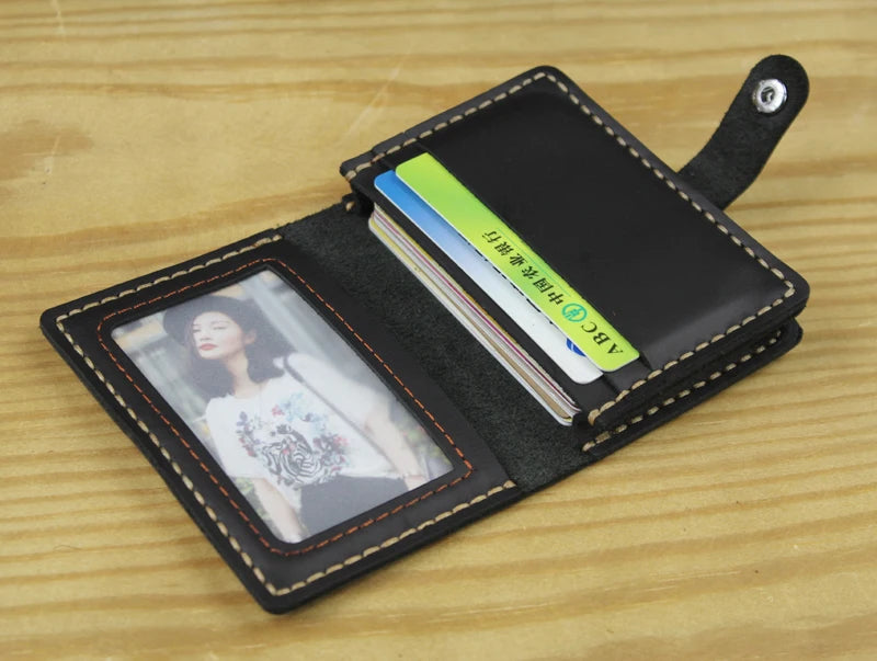 Genuine Leather Card Wallet – Slim Credit & ID Holder