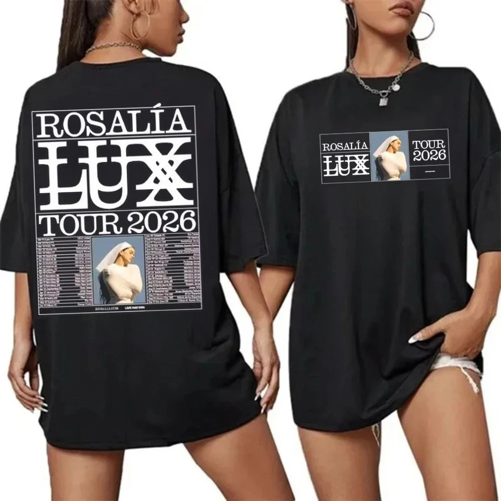 Rosalia Lux Tour Vintage Graphic T-Shirt – Retro Fan Tee
