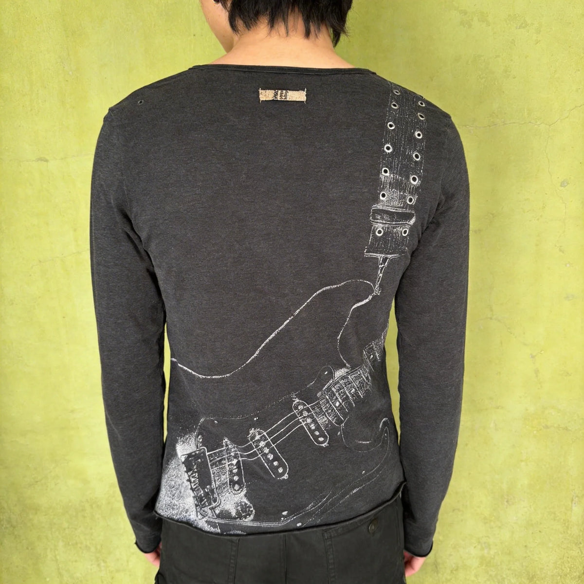 Guitar Print Long Sleeve T-Shirt – Y2K Harajuku Streetwear
