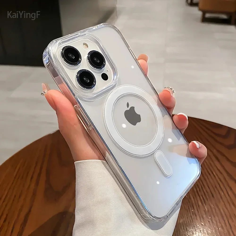 MagSafe Transparent Phone Case – iPhone 11 to 16 Pro Max
