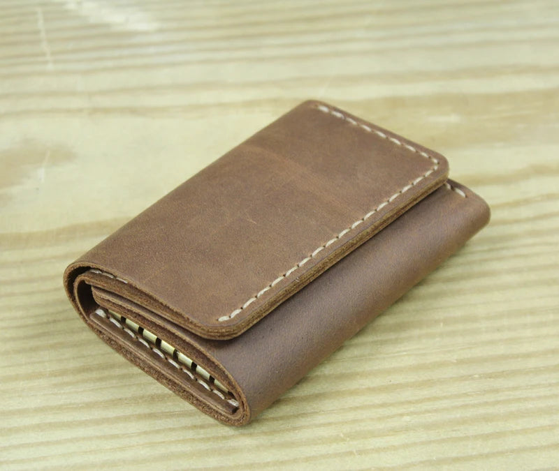 Handmade Leather Trifold Wallet | Key Holder & Organizer