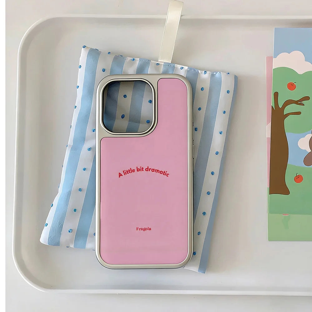 "A Little Bit Dramatic" Pink iPhone Case – iPhone 11 to 17 Series