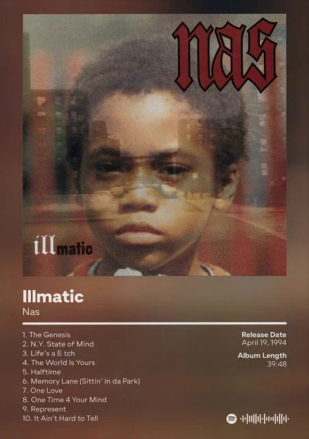 Nas Stillmatic Album Cover Poster – Hip Hop Wall Art Print
