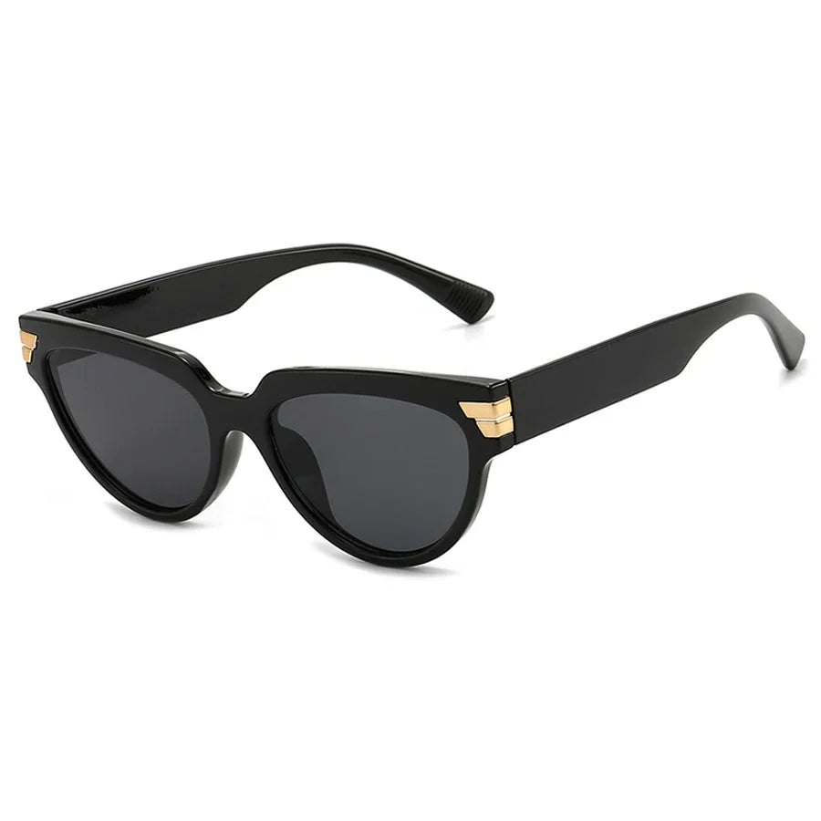 Cat Eye Sunglasses Women Tortoise Frame Rivet Detail