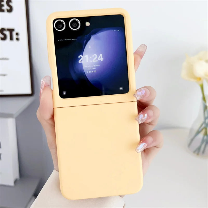 Galaxy Z Flip Frosted Hard PC Phone Case – Matte Colorful Cover