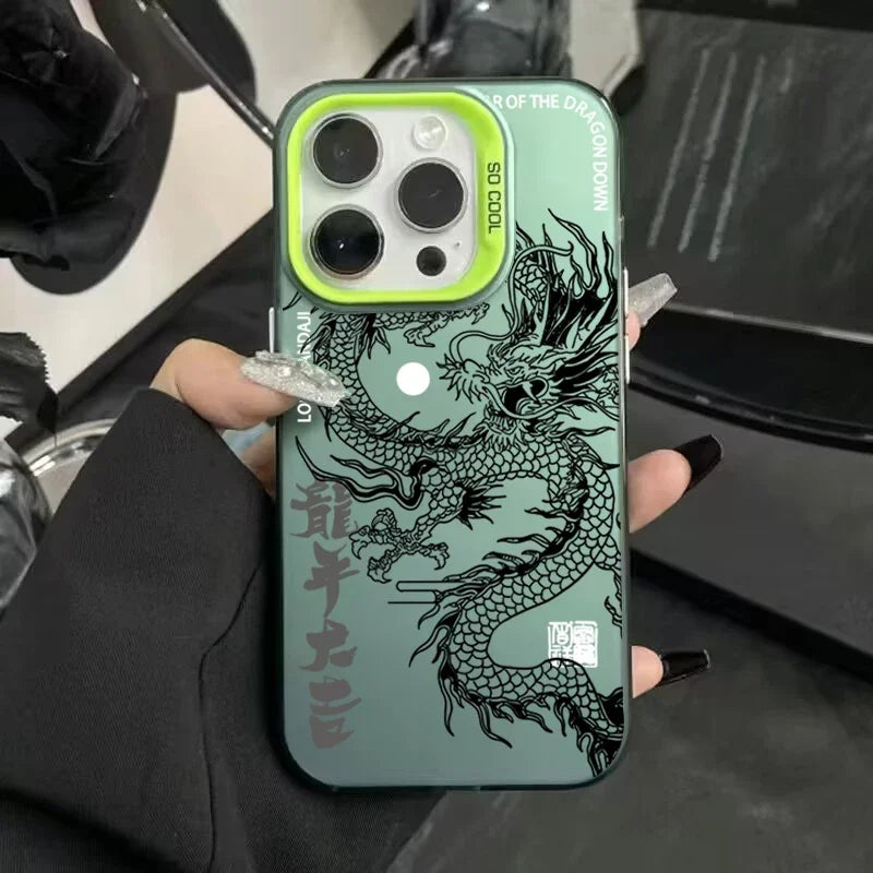 Chinese Dragon iPhone Case – Hard Matte Cover for iPhone 17 16 15 14 13 12 11 Series