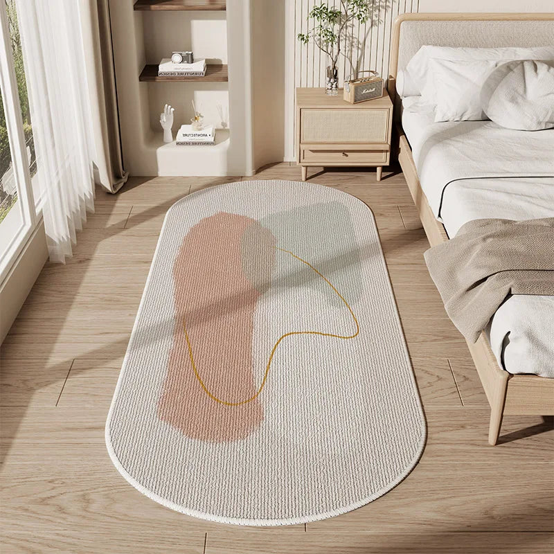 Oval Area Rug – Soft Non-Slip Bedroom & Hallway Runner Carpet