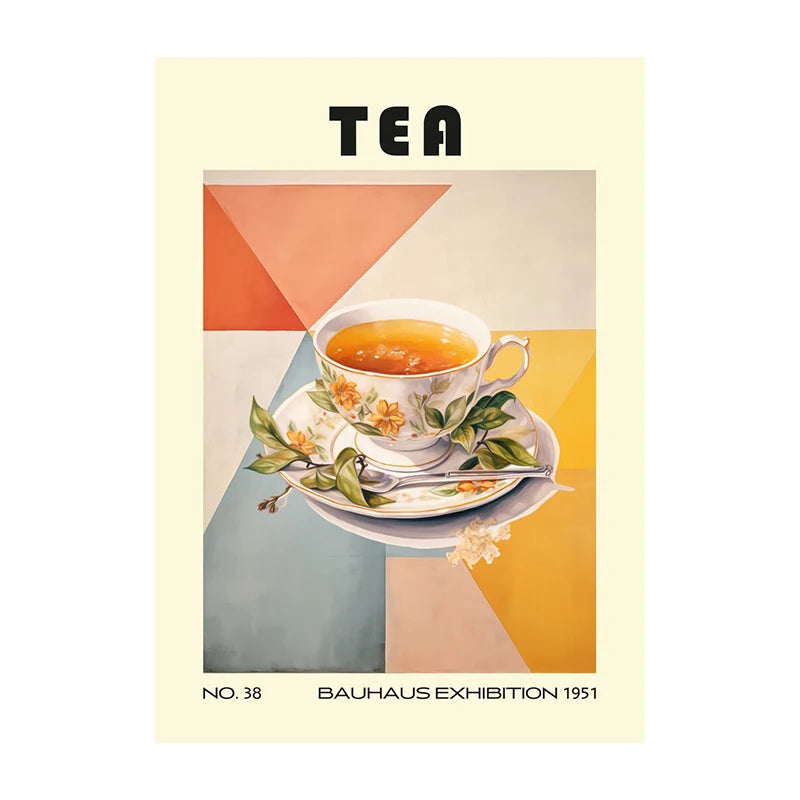 Kitchen Food Canvas Wall Art Poster – Coffee Tea Fruit Prints