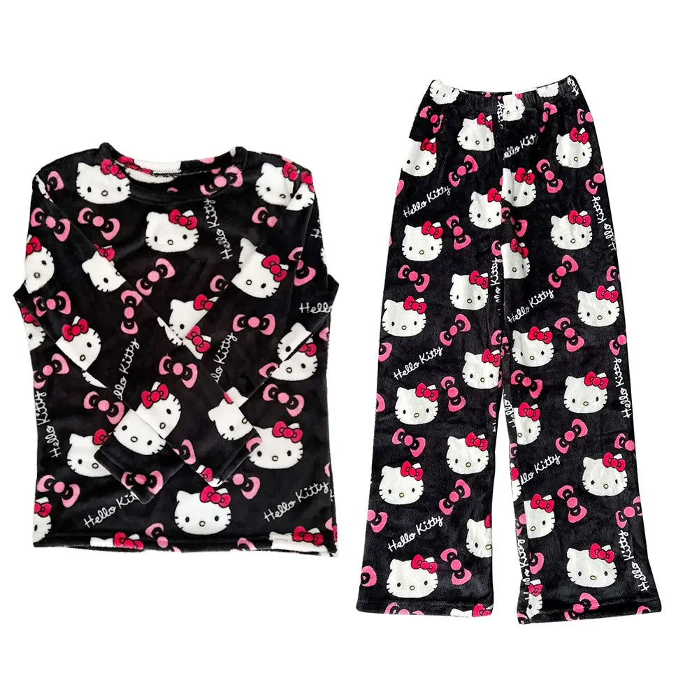 Hello Kitty Pajama Set Sanrio Couple Loungewear