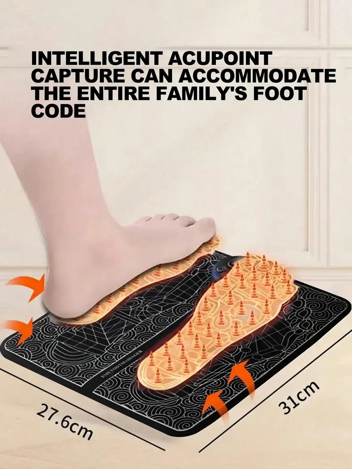 Electric Foot Massager Pad 8 Modes 19 Levels