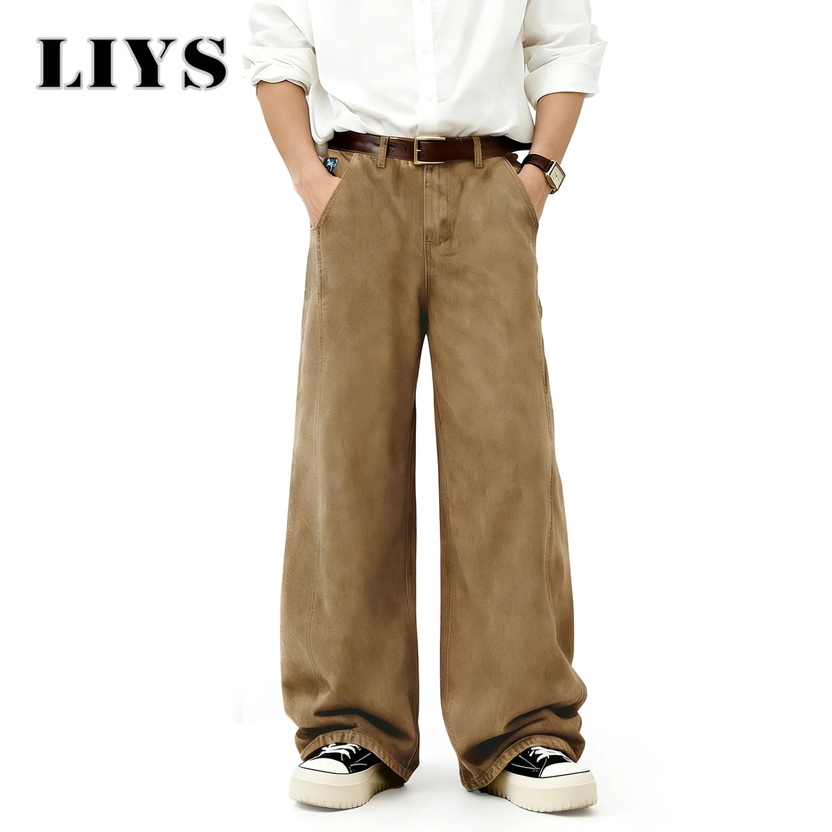 Men's Baggy Wide Leg Jeans – Retro Streetwear Denim