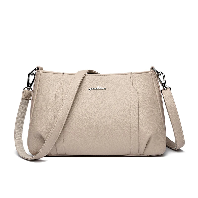Genuien Brand Top Quality Soft Leather Female Elegant Crossbody Shoulder Bags