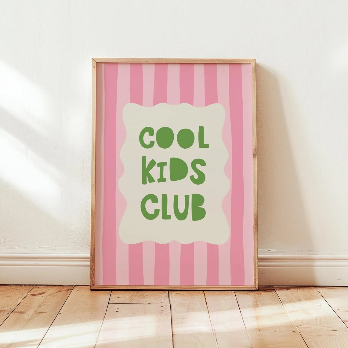 Cool Kids Club Wall Art Print – Kids Room Typography Poster