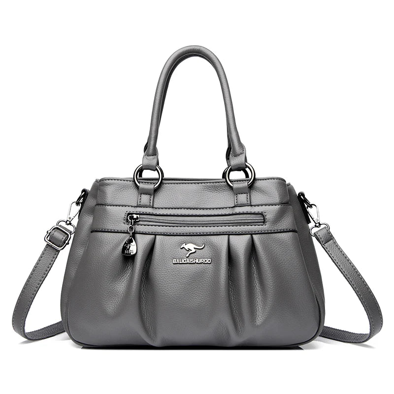 Luxury Leather Tote Bag – Women's Large Shoulder Crossbody Handbag