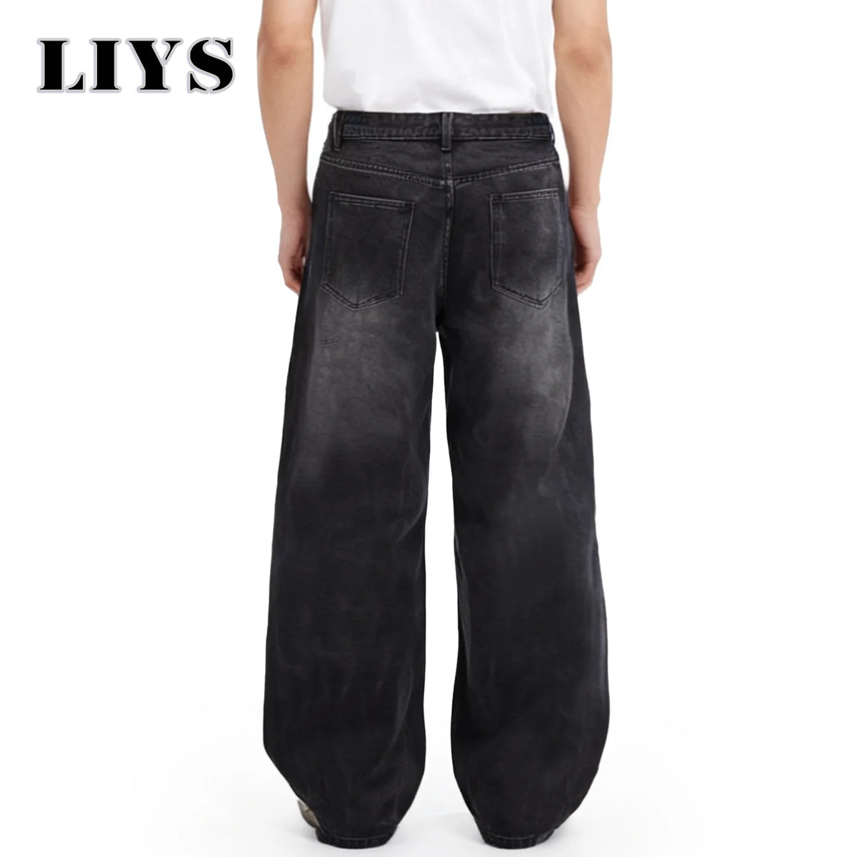 Wide Leg Men's Jeans – Korean Retro Loose Casual Denim Pants