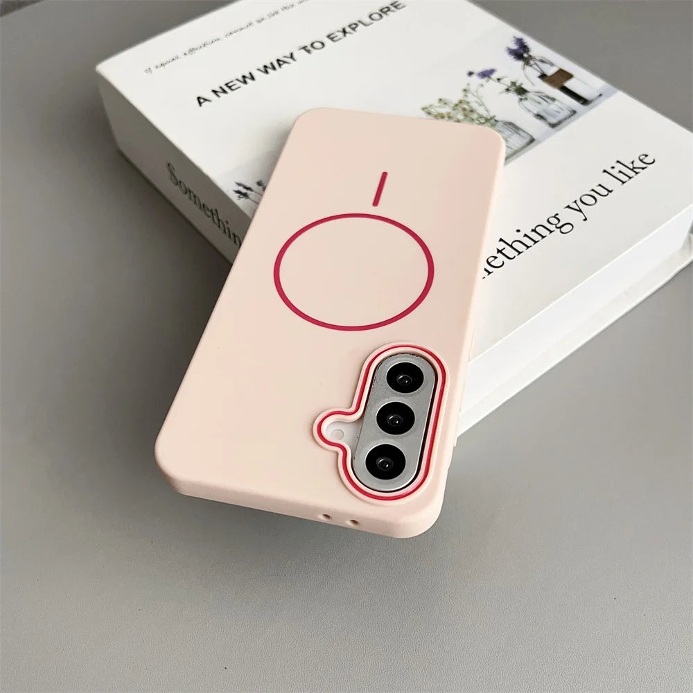 Slim Matte Magnetic Case for Samsung Galaxy S25 S24 S23 S22 Ultra A-Series | Wireless Charging