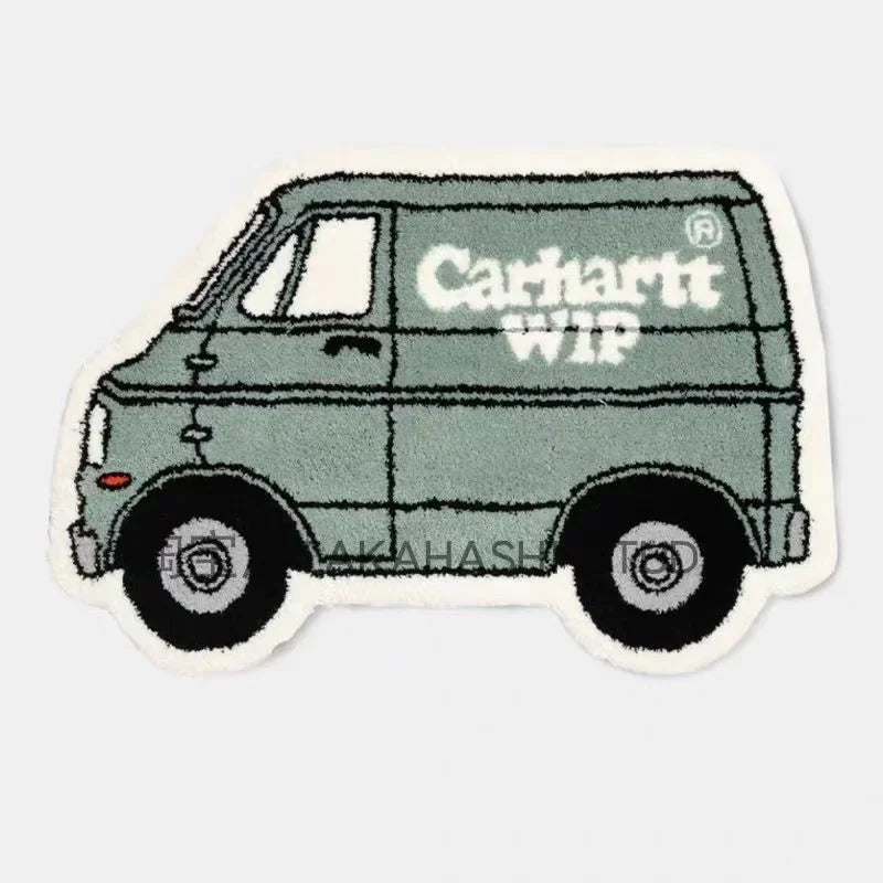 Cartoon Car Shape Soft Floor Rug – Absorbent Bedroom & Bathroom Mat