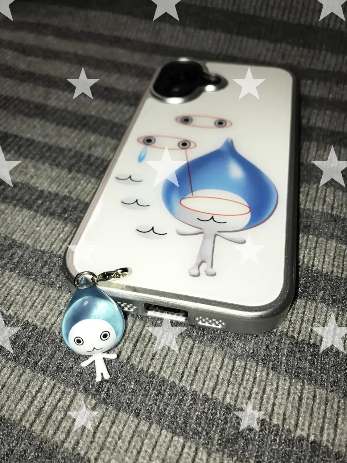 Cute Water Drop Character iPhone Case – Quirky Cartoon Design