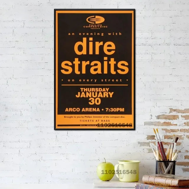Dire Straits Wall Art Poster – Classic Rock Music Print Decor