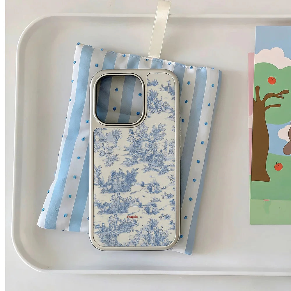 Toile de Jouy iPhone Case – Elegant Floral Print Cover