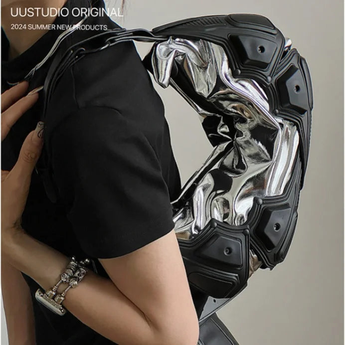 Punk PU Leather Shoulder Bag – Vintage Underarm Hobo Bag