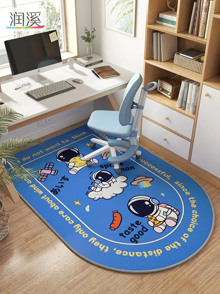 Kids Study Area Rug – Ocean Cartoon Chair Floor Mat