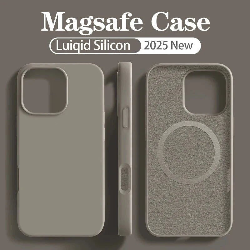 Liquid Silicone MagSafe Case for iPhone 17 16 15 14 13 12 Series
