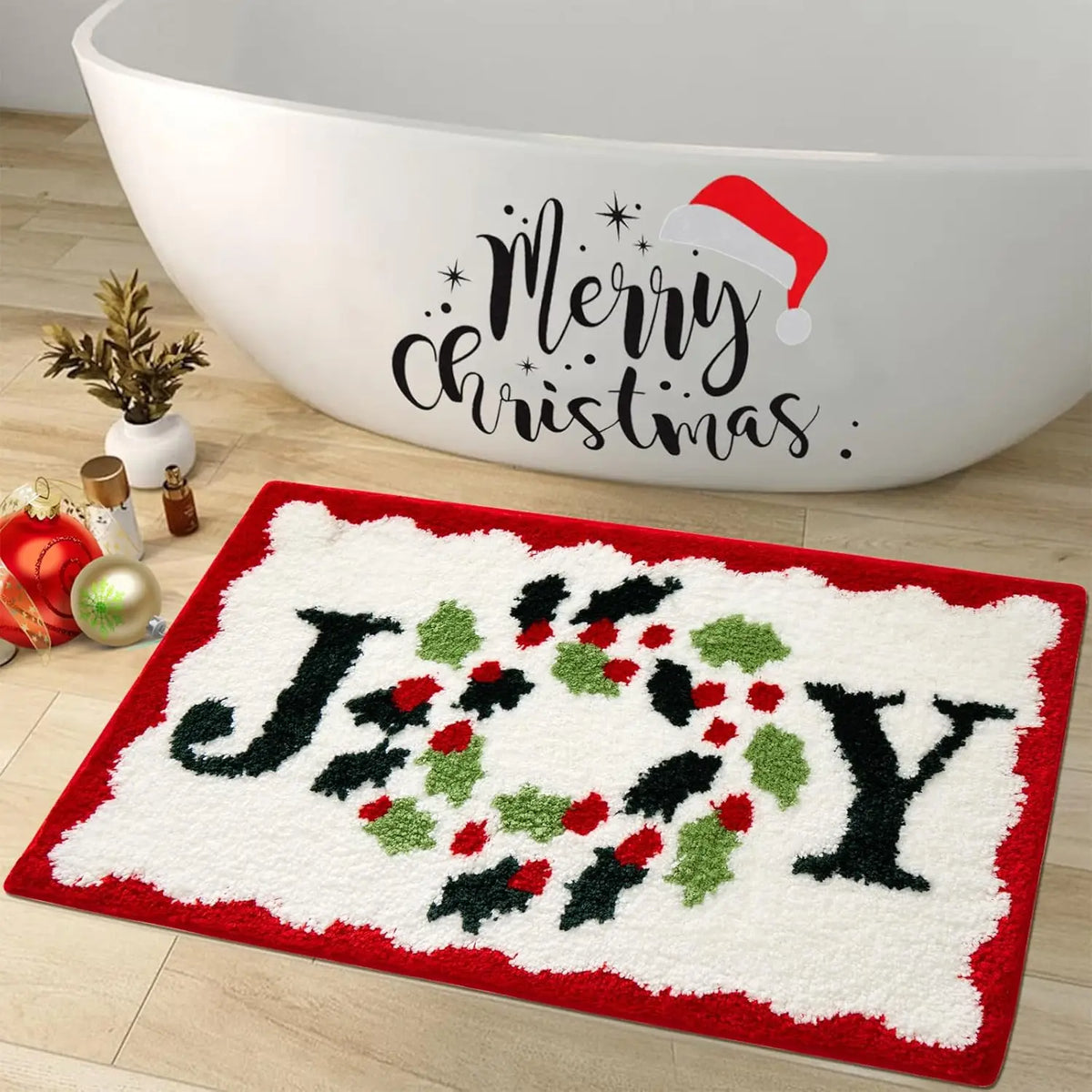 Christmas Santa Claus Bath Mat – Soft Festive Rug