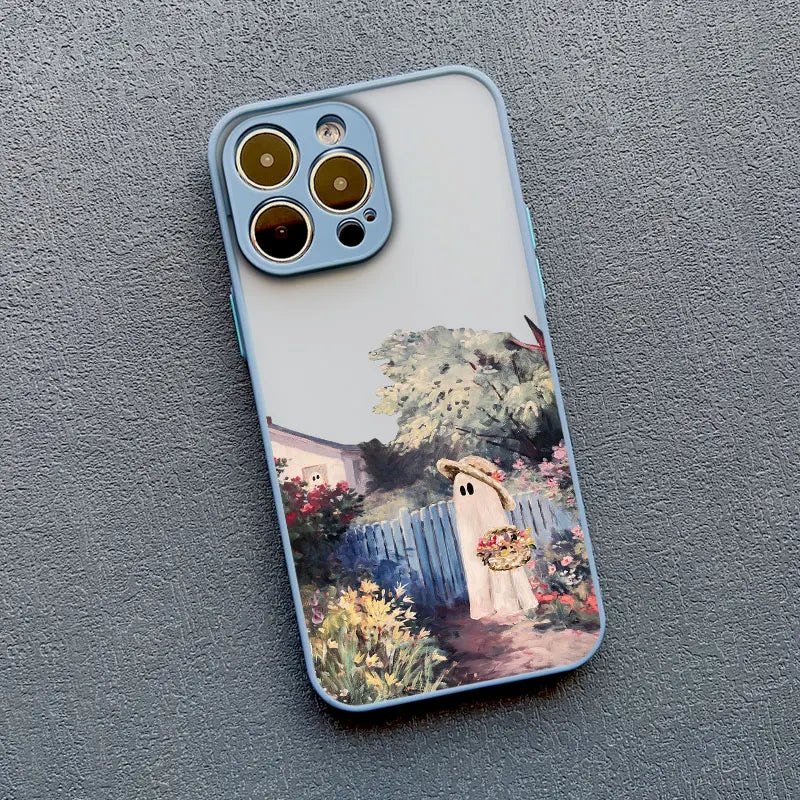 Ghost iPhone Case – Shockproof Cute Strawberry Garden Design