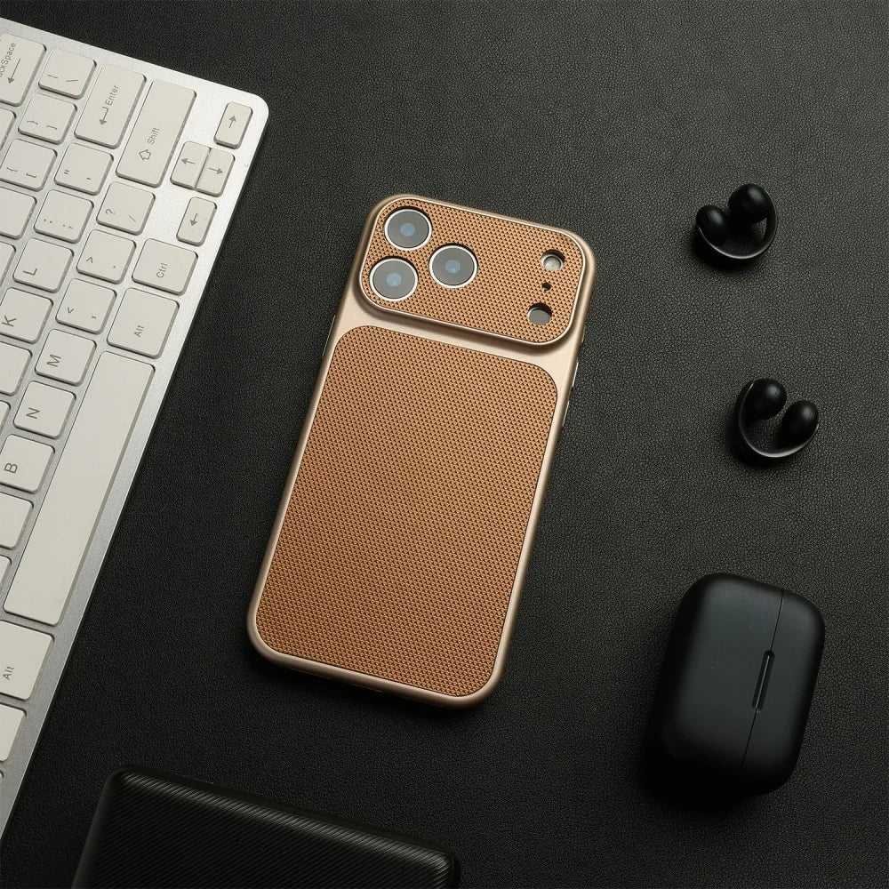Diamond Texture iPhone Case – Shockproof PC Cover for iPhone 12–17 Series
