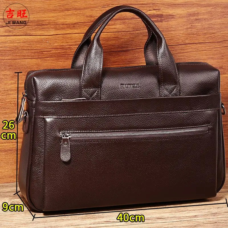 Genuine Leather Laptop Briefcase for Men – 16 Inch
