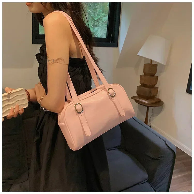 Green Commuter Luxury Designer Handbags Pure Color Causal Bag