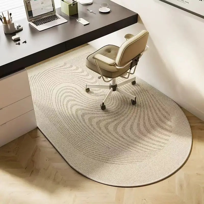 Semi-Circle Office Chair Mat – Anti-Slip Wear-Resistant Desk Rug