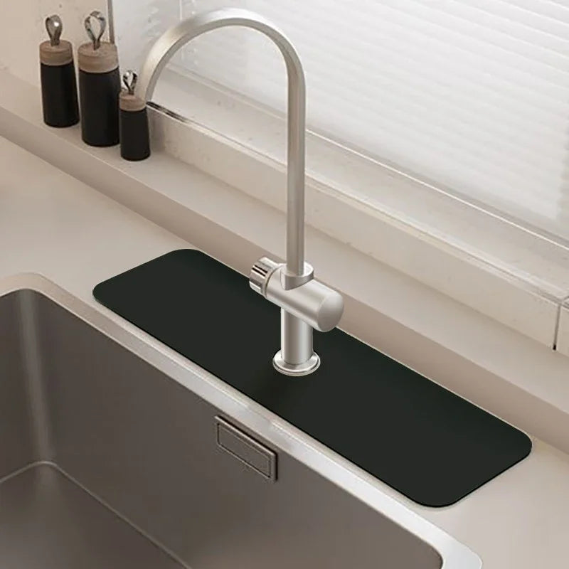 Faucet Splash Guard Mat – Absorbent Sink Countertop Water Pad for Bathroom & Kitchen