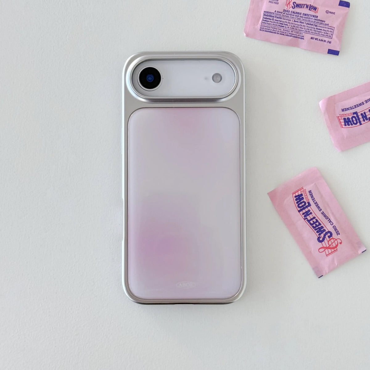 Pink Blur iPhone Case – Luxury Gold Frame Star Design
