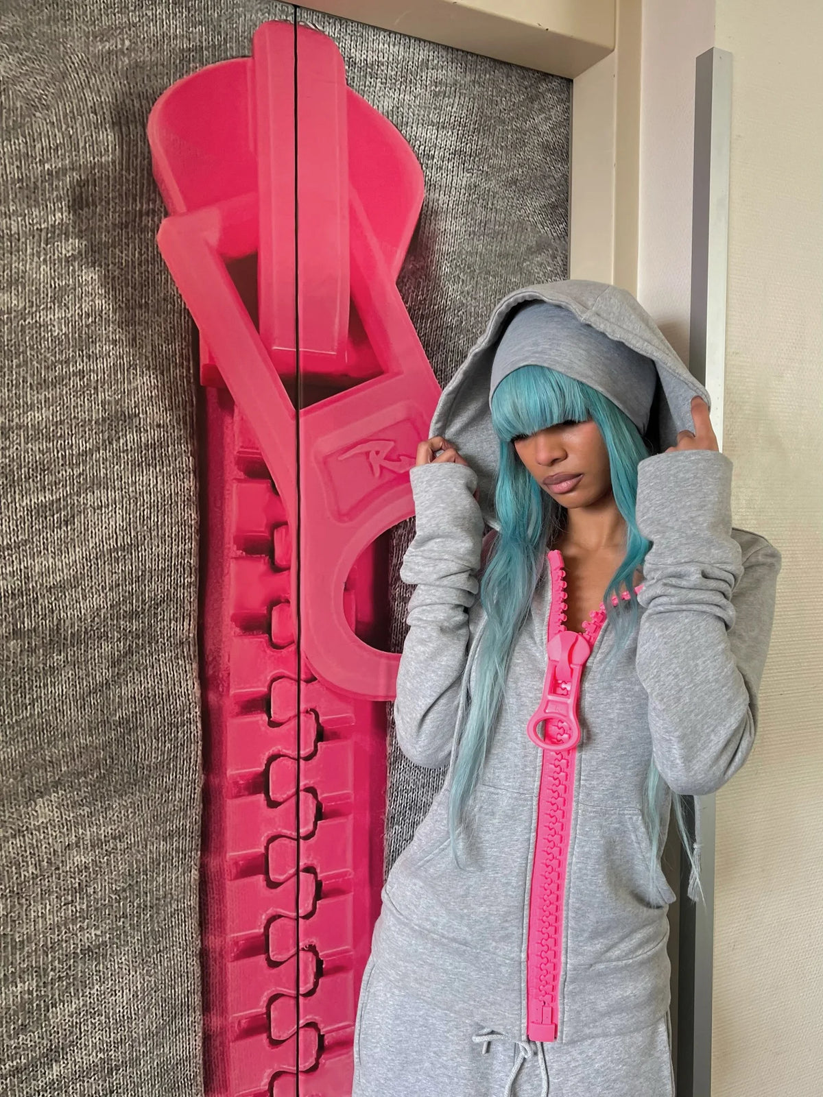 Y2K Zip-Up Hoodie – Oversized Punk Streetwear Jacket