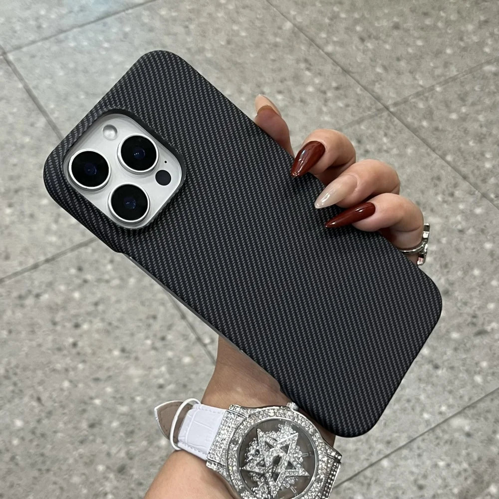 Frosted Carbon Fiber iPhone Case – Ultra-Thin Hard PC Cover
