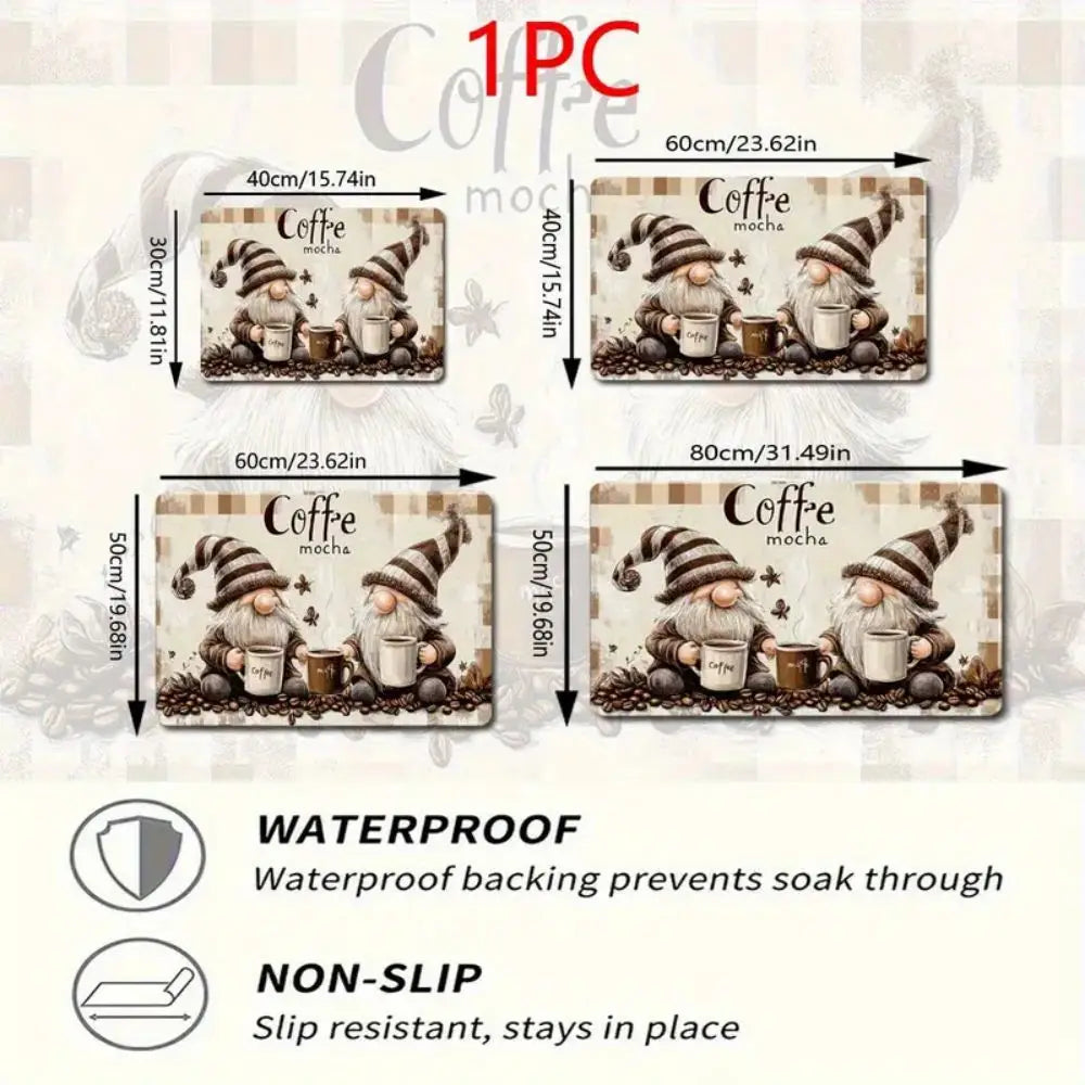 Gnome Coffee Kitchen Drain Mat – Absorbent Anti-Slip Counter Pad