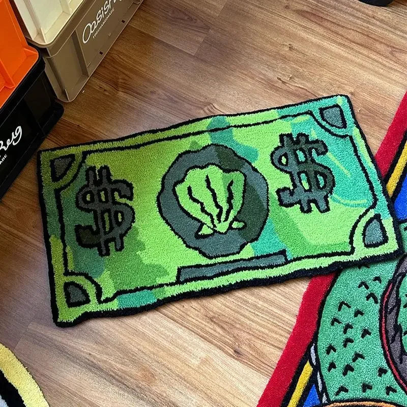 Dollar Print Doormat – Non-Slip Soft Rug for Bedroom & Bathroom