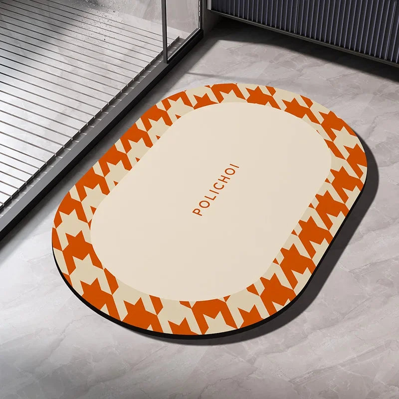 Diatomaceous Earth Bath Mat – Quick-Dry Non-Slip Bathroom Rug