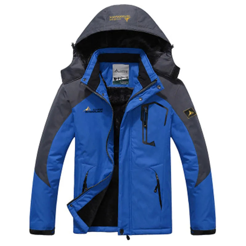 Men's Winter Parka Jacket – Windproof Fleece-Lined Hooded Anorak