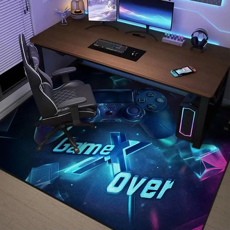 Gaming Rug Honeycomb – Non-Slip Large Area Carpet for Gaming Room
