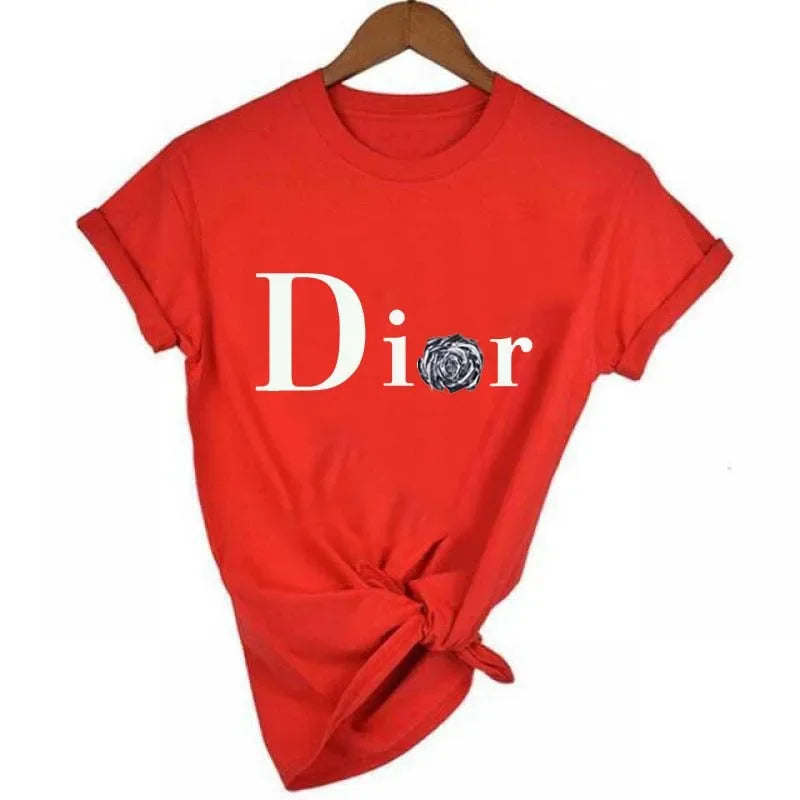 Graphic Letter Print T-Shirt – Unisex Short Sleeve Round Neck Tee