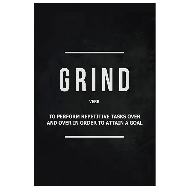Motivational Quote Canvas Wall Art – Execution Hustle Poster