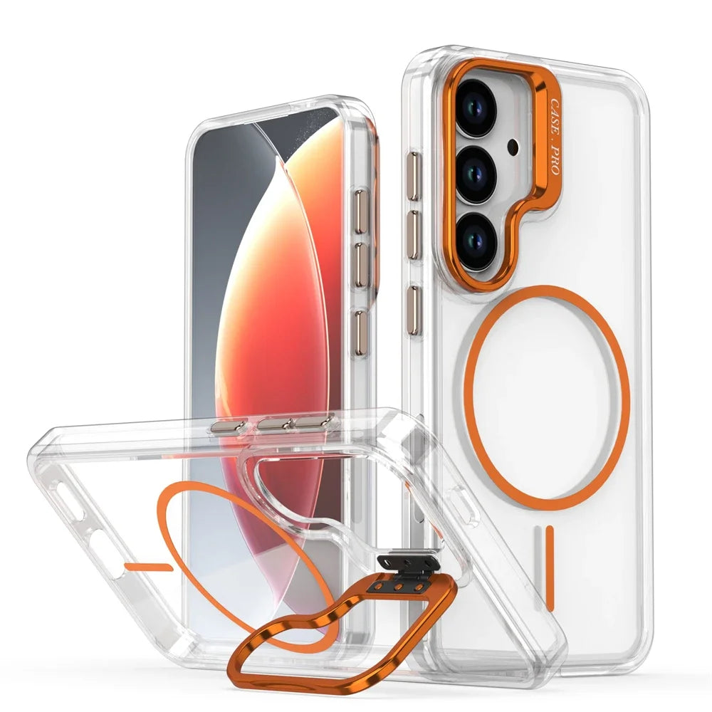 MagSafe Clear Kickstand Case for Samsung Galaxy – S25 / S24 / S23 / A-Series
