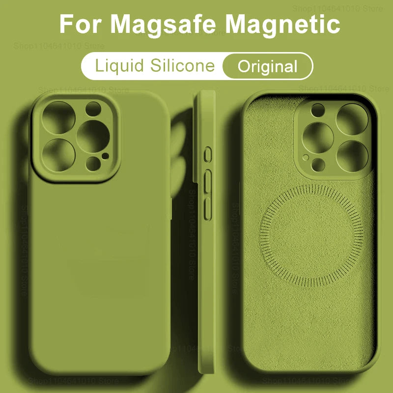 MagSafe Liquid Silicone Case for iPhone 17 16 15 14 13 12 11