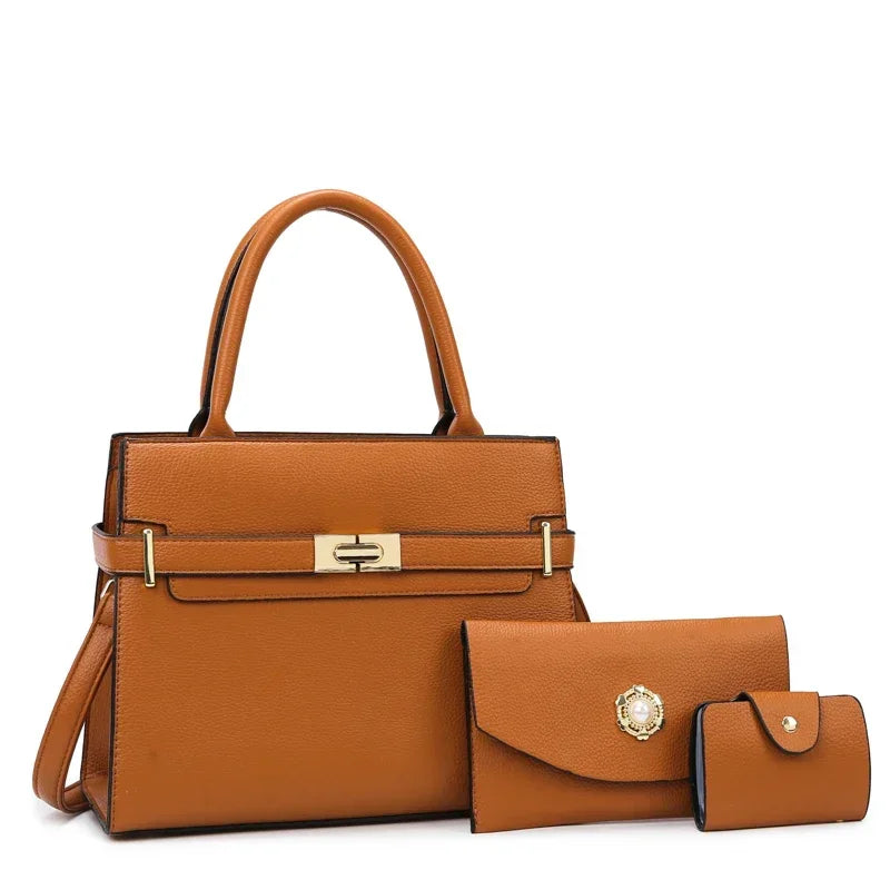 Large Capacity Women's Handbag – 3-Piece Set or Single Tote