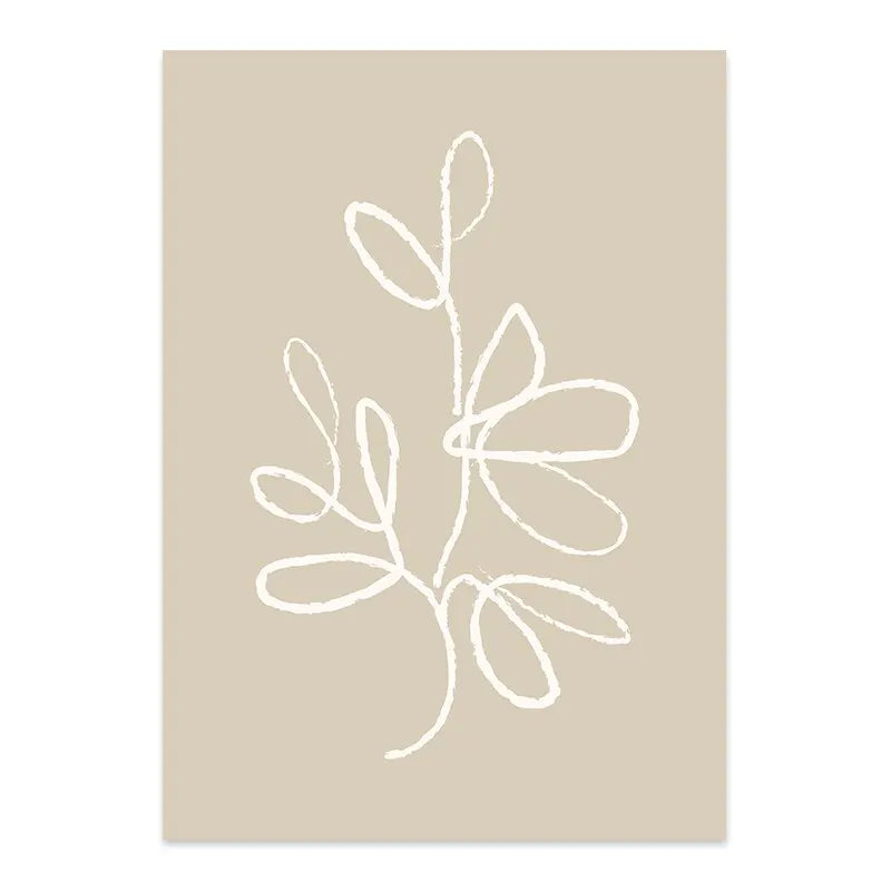 Matisse Boho Abstract Wall Art Poster – Minimalist Line Figure Print