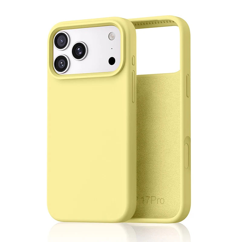 Liquid Silicone iPhone Case – Slim Shockproof Cover for iPhone 13–17 Series